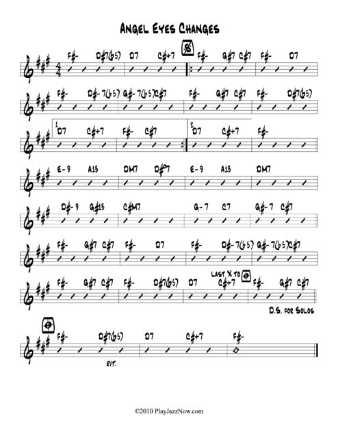 Angel Eyes - C Instruments" Sheet Music by Various for Lead Sheet -  Sheet Music Now